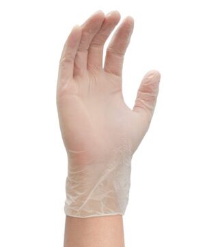 3 Mil Industrial Vinyl Gloves (Clear, Large)