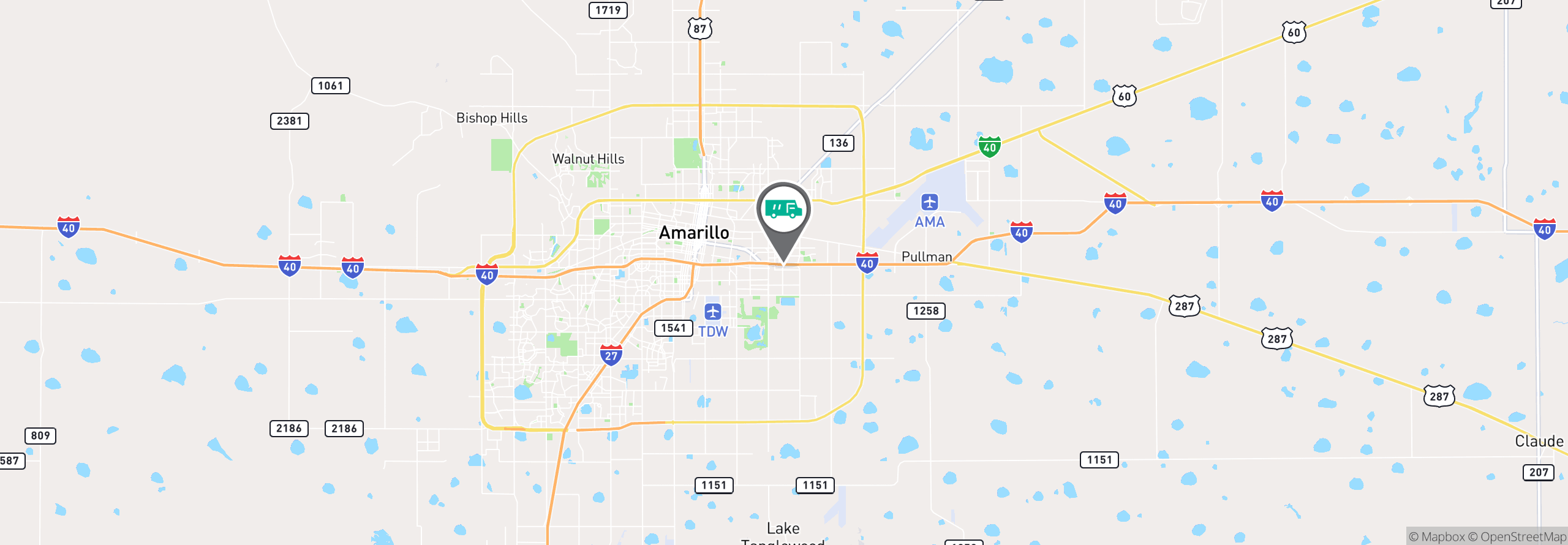 Map Image For amarillo tx facility services