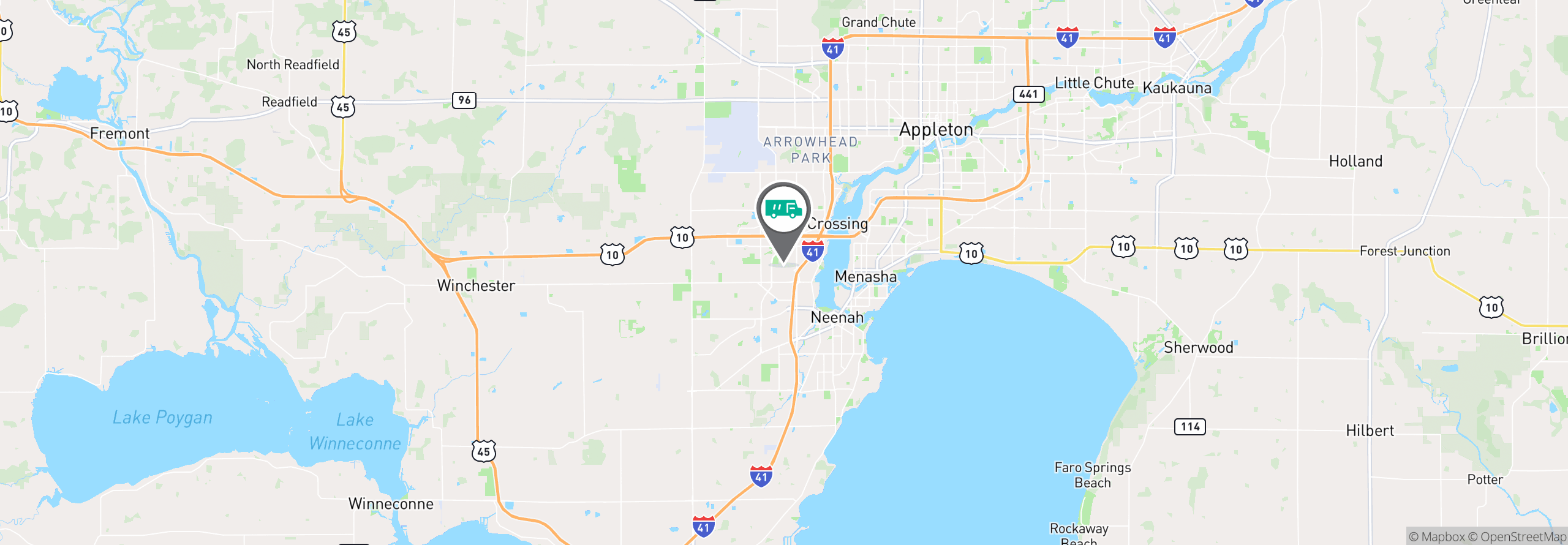 Map Image For appleton wi facility services