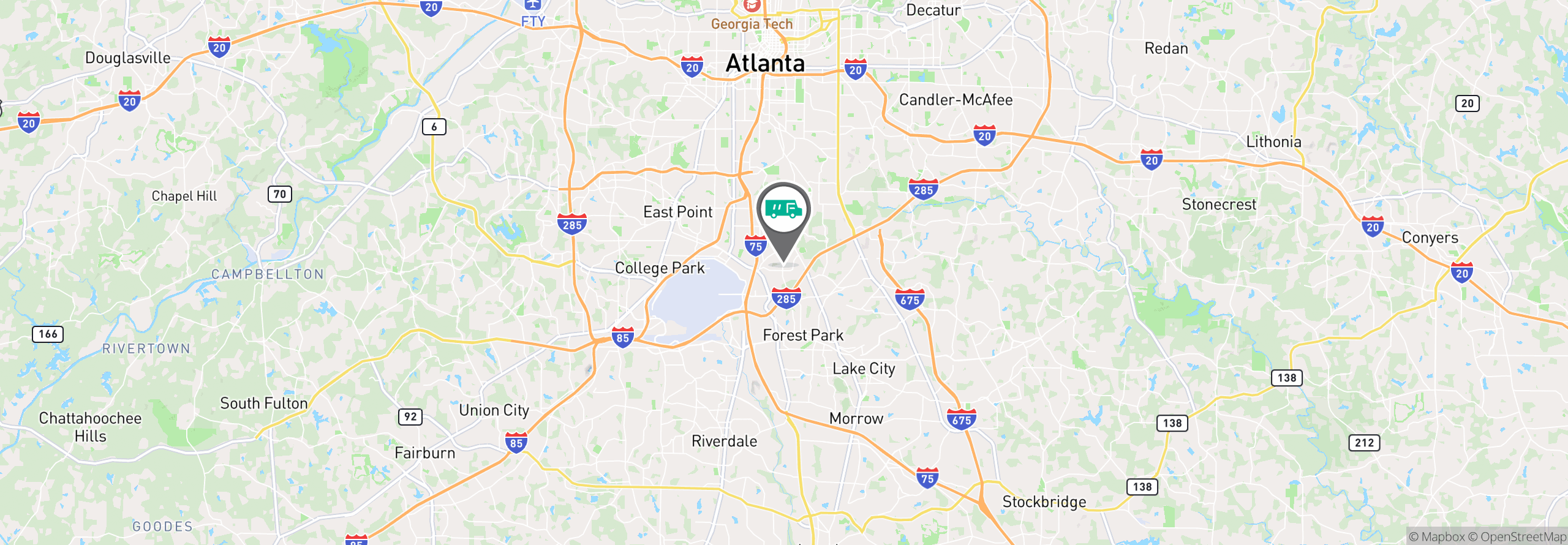 Map Image For atlanta ga facility services