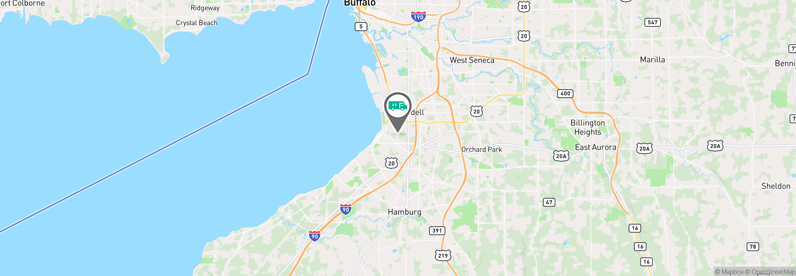 Map Image For buffalo ny uniforms