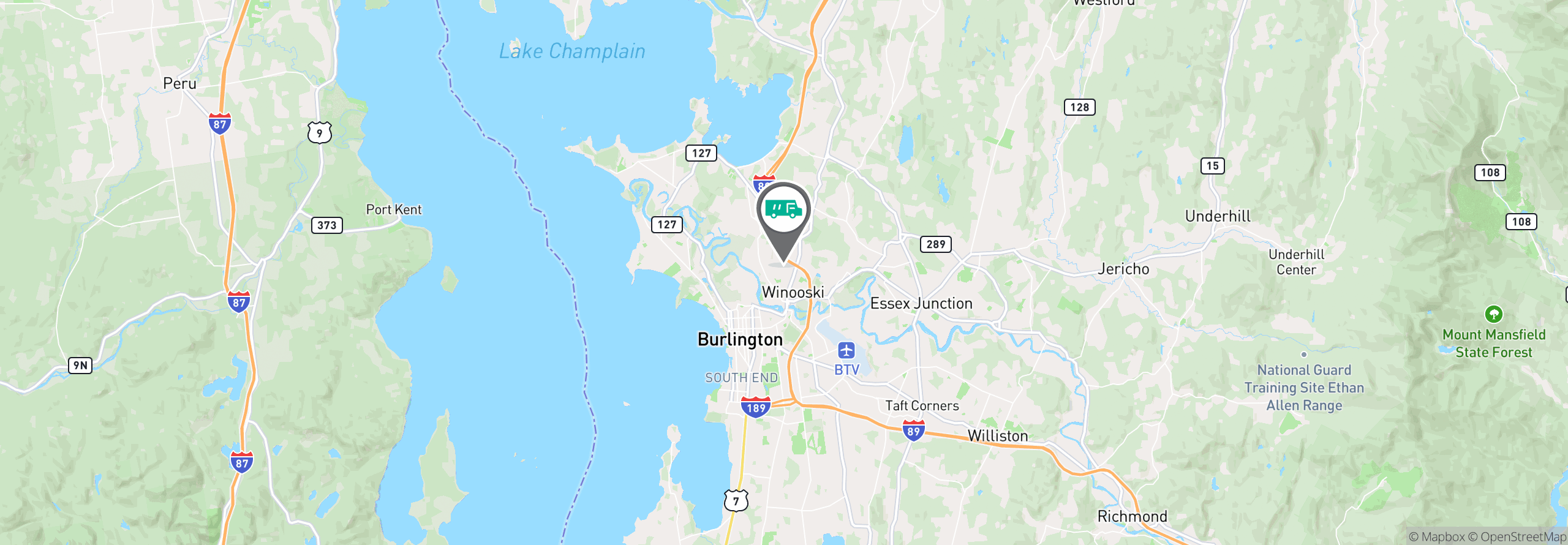 Map Image For burlington vt uniforms