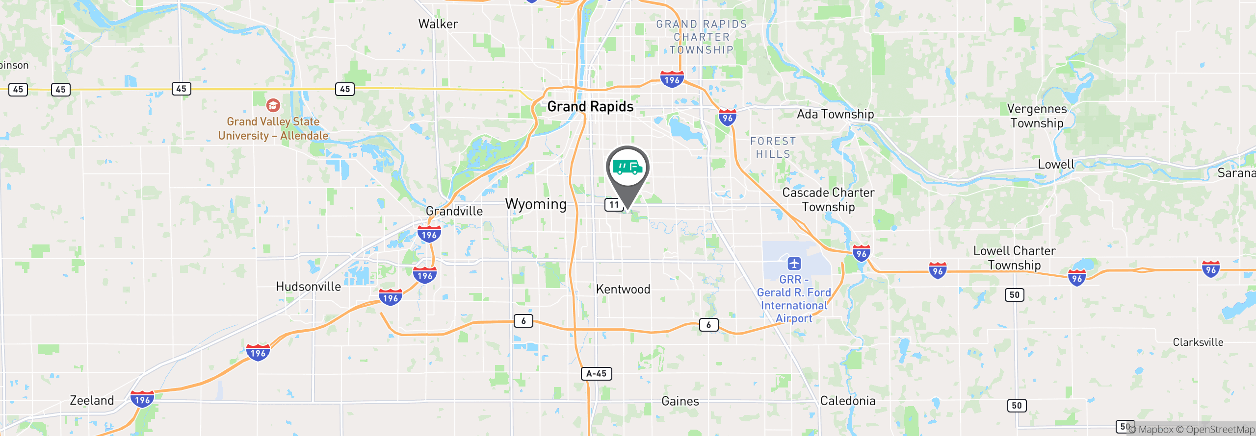 Map Image For grand rapids mi facility services