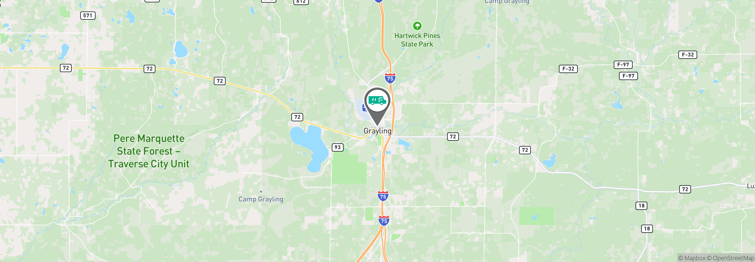 Map Image For grayling mi uniforms