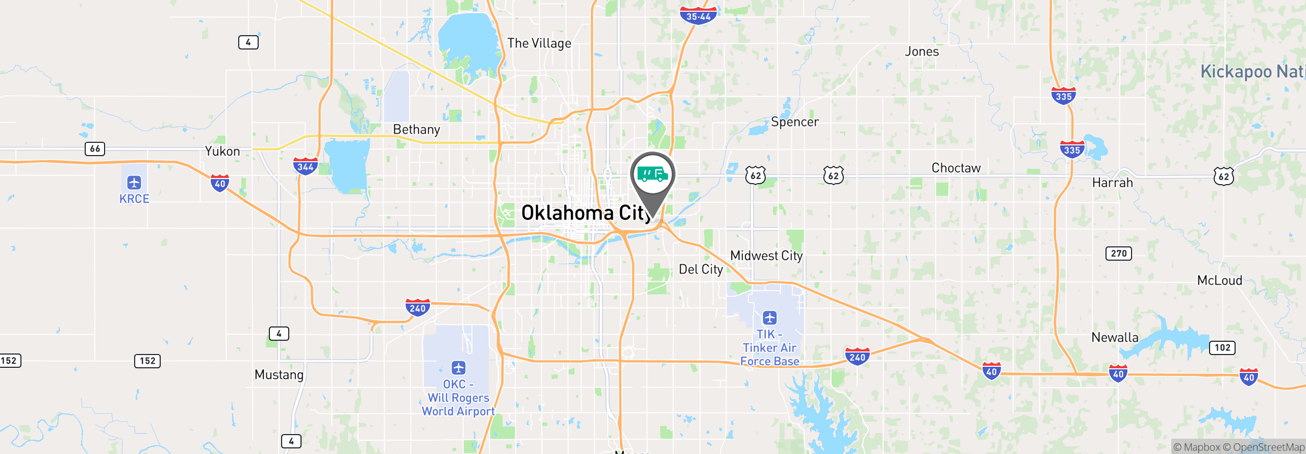 Map Image For oklahoma city ok facility services