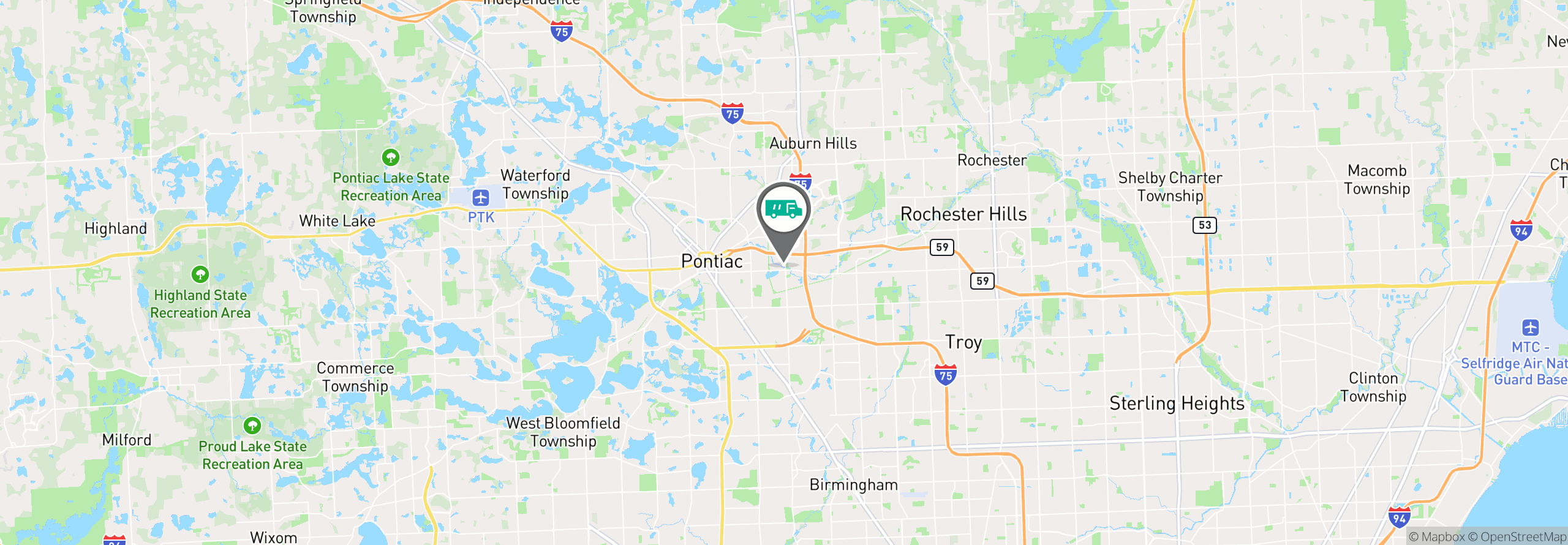 Map Image For pontiac mi uniforms
