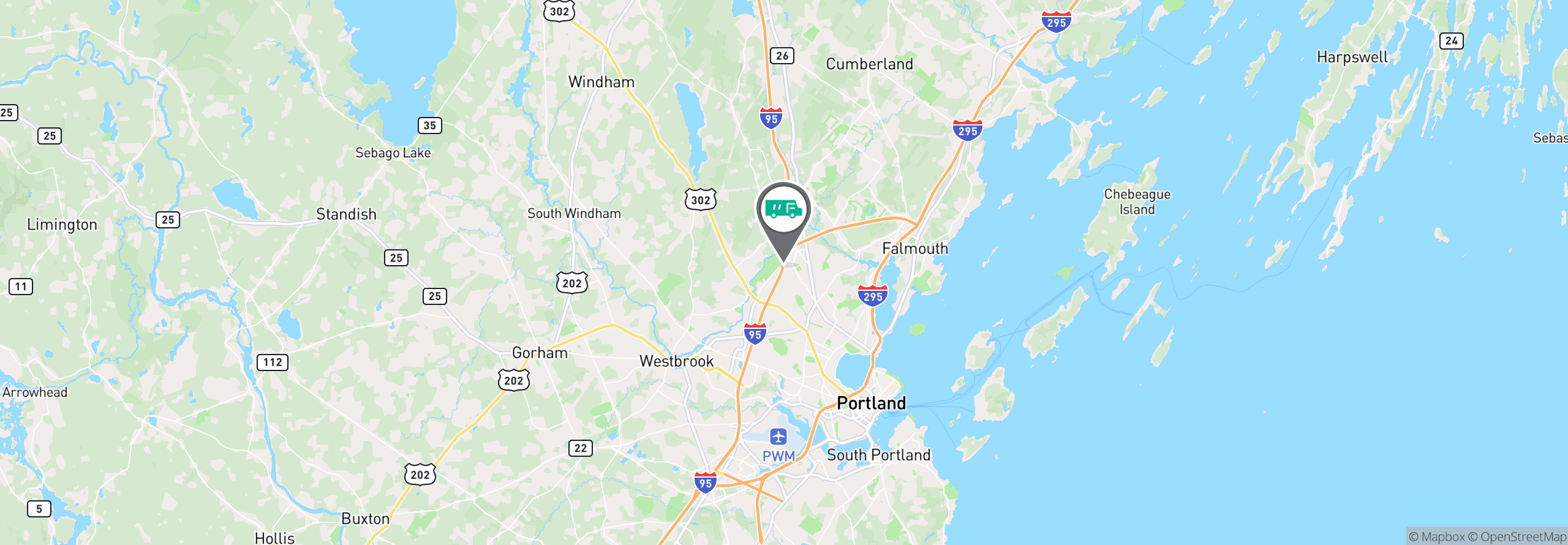 Map Image For portland me uniforms