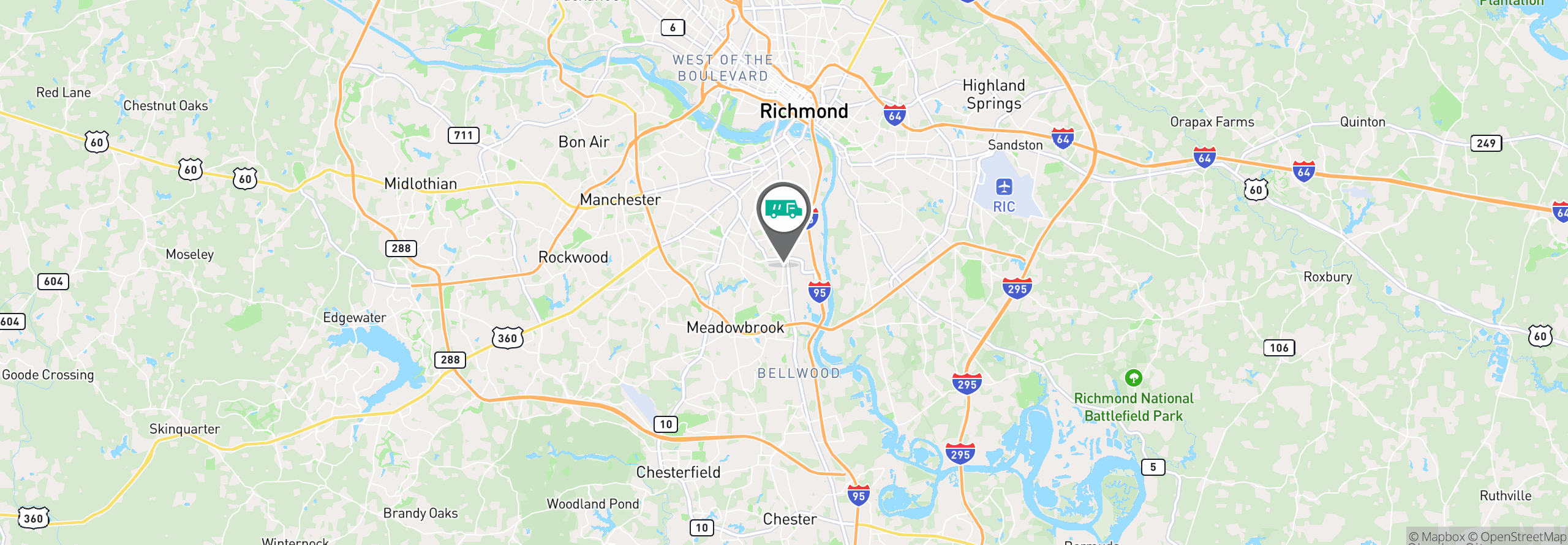 Map Image For richmond va uniforms
