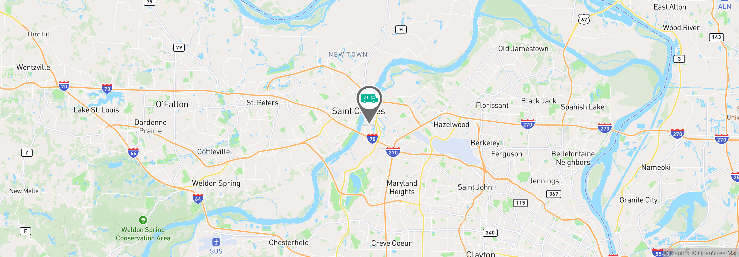 Map Image For saint louis mo facility services