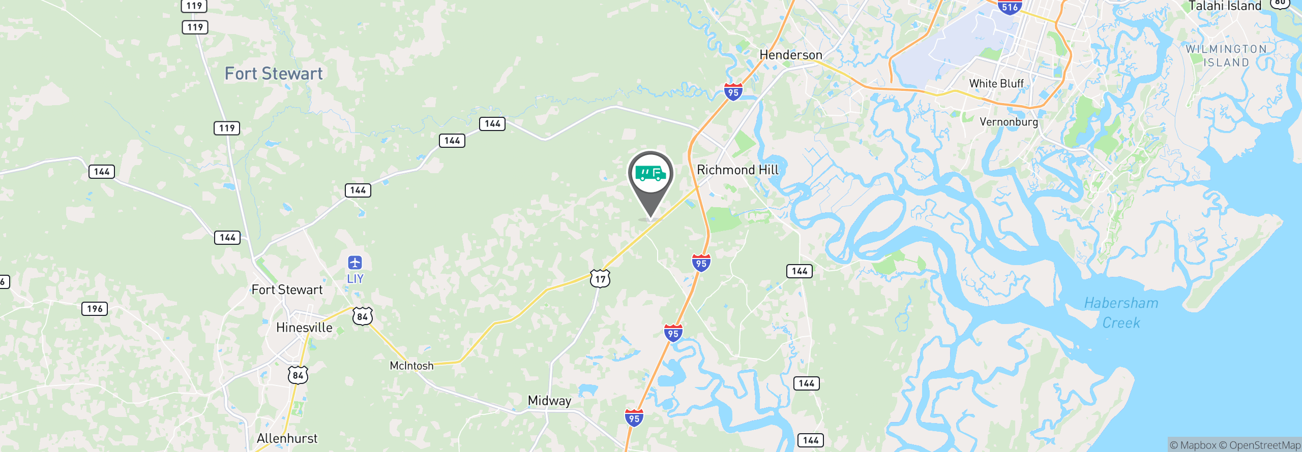Map Image For savannah ga uniforms