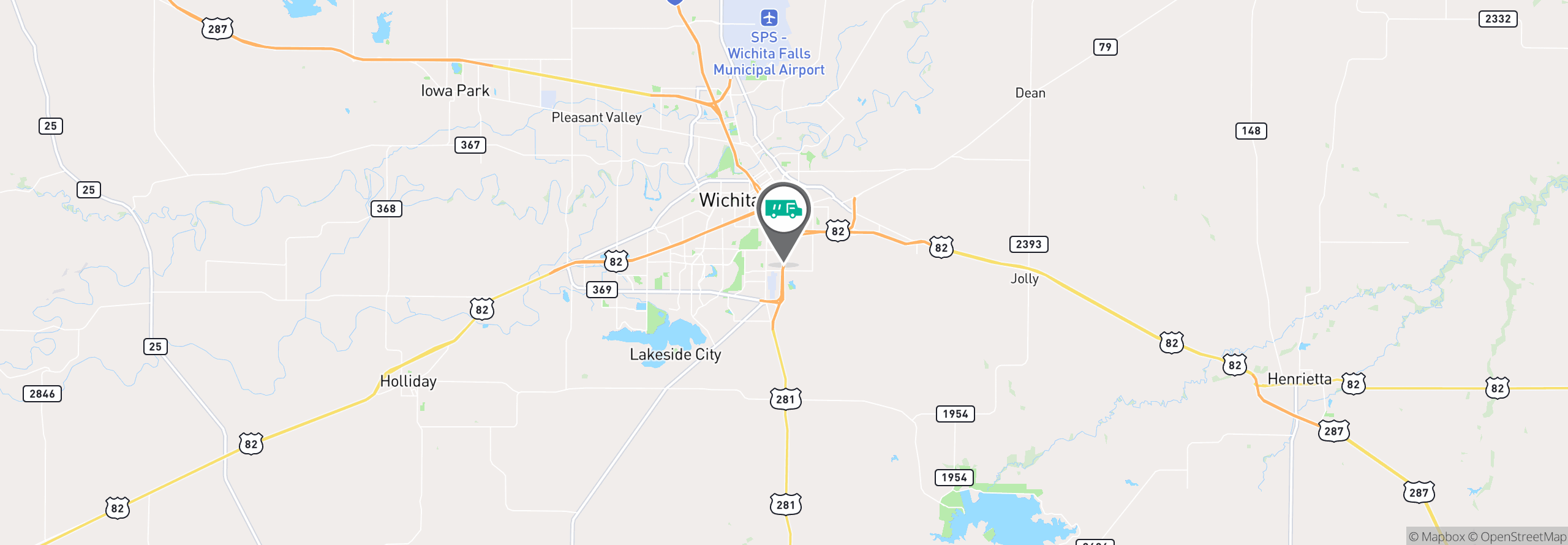 Map Image For wichita falls tx facility services