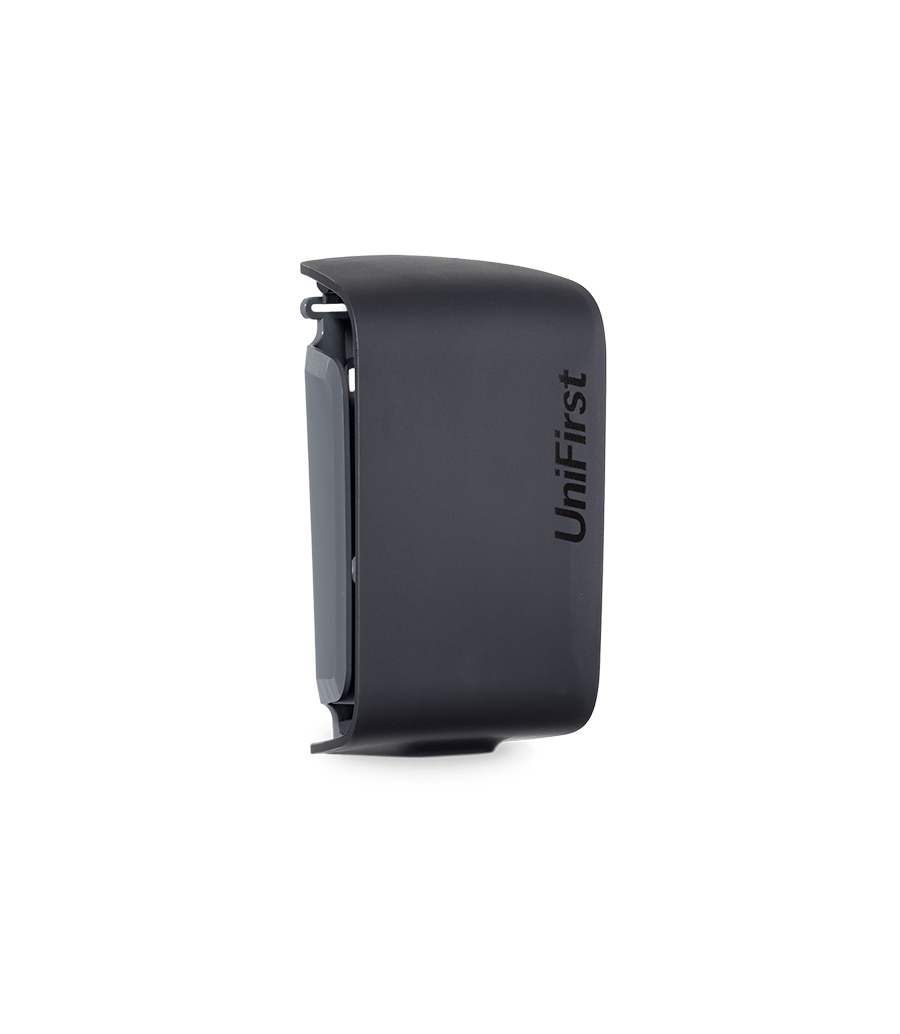 Essential Series continuous air freshener dispenser pictured in black with a sleek, modern design