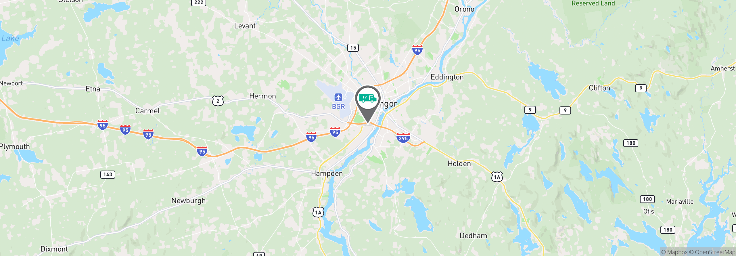 Map Image For bangor me facility services