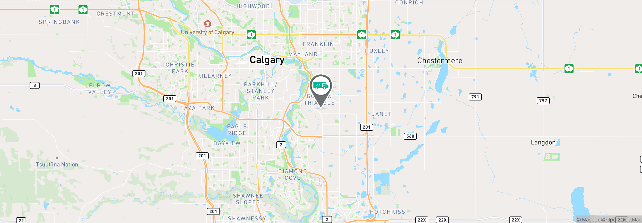 Map Image For calgary ab facility services