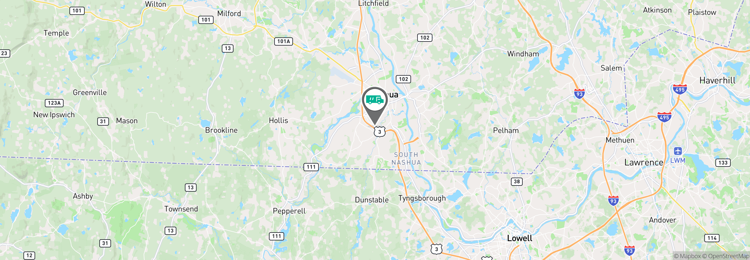 Map Image For nashua nh facility services