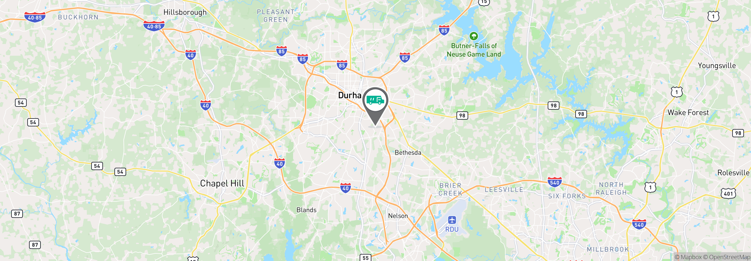 Map Image For raleigh durham nc facility services