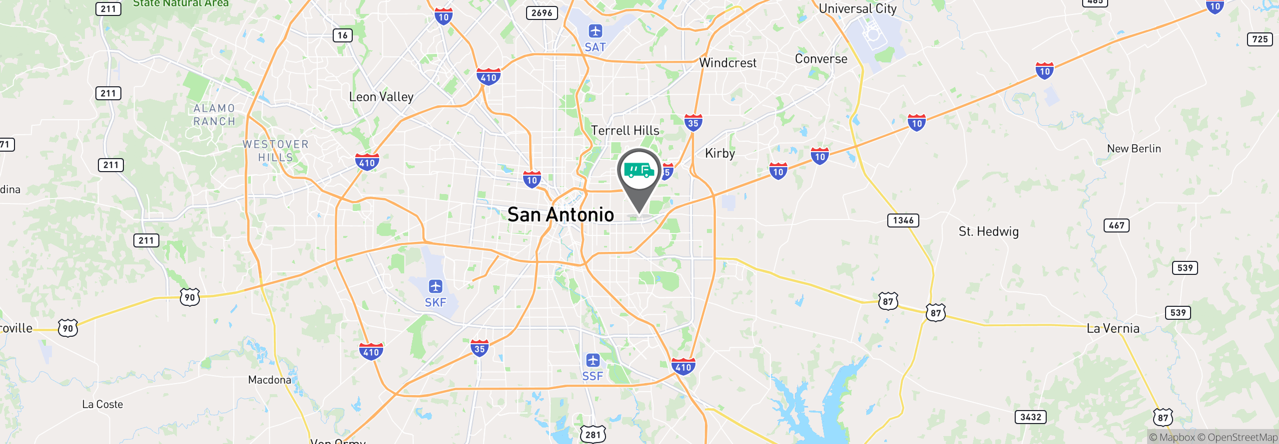 Map Image For san antonio tx uniforms