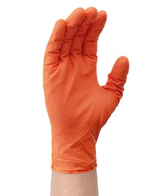 Industrial Orange Nitrile 8-Mil Gloves | UniFirst